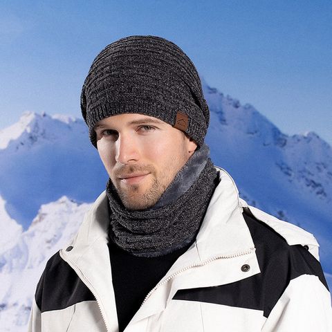 Men's Simple Style Solid Color Wool Cap