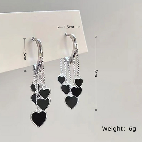 1 Pair Classic Style Heart Shape Plating Alloy Earrings