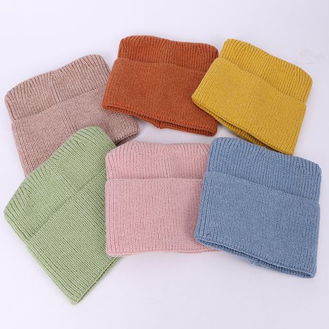 Unisex Cute Solid Color Flat Eaves Wool Cap