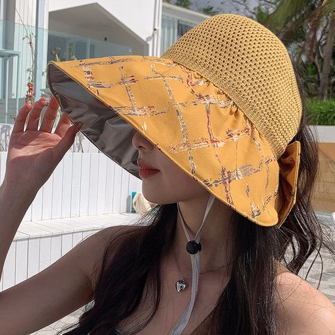Women's Elegant Solid Color Big Eaves Sun Hat