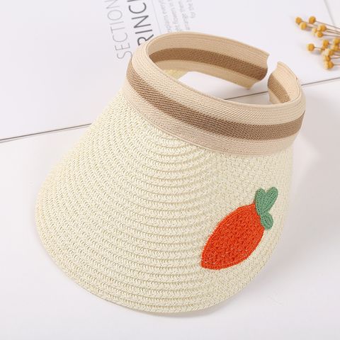 Children Unisex Cute Simple Style Fruit Straw Hat
