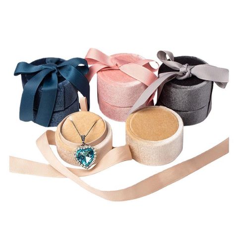 Simple Style Commute Round Plastic Jewelry Boxes