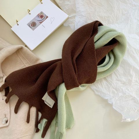 Women's Simple Style Classic Style Color Block Acrylic Scarf