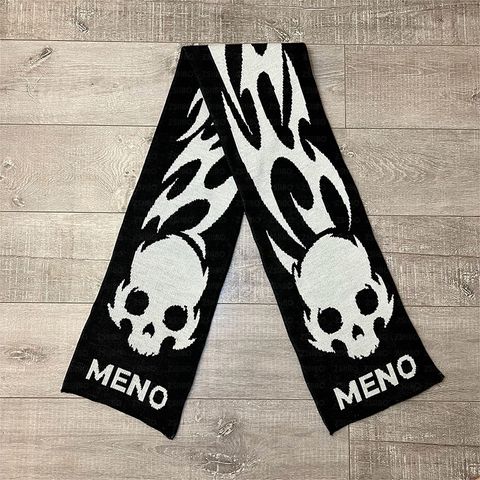 Men's Hip-hop Retro Color Block Acrylic Printing Scarf