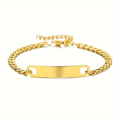 Basic Simple Style Solid Color Rectangle Stainless Steel Plating 18k Gold Plated Unisex Bracelets