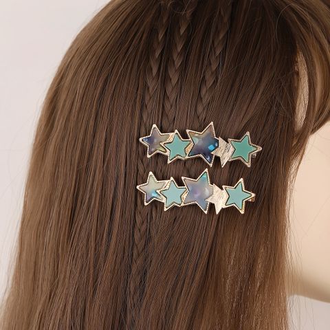 Women's Simple Style Star Alloy Plating Hair Clip