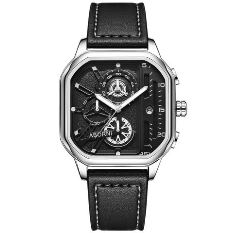 Sports Color Block Buckle Quartz Men's Watches