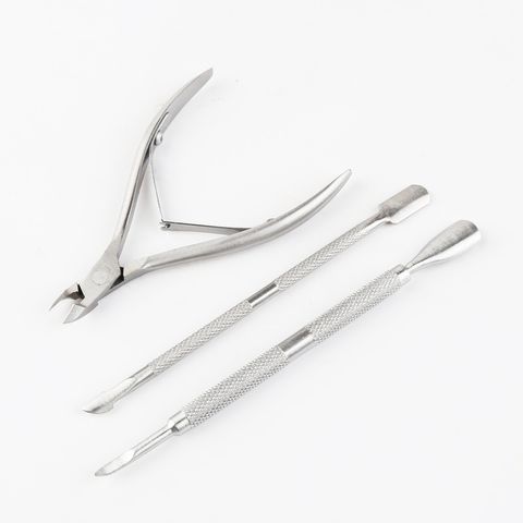 Simple Style Solid Color Stainless Steel Nail Tools 1 Set