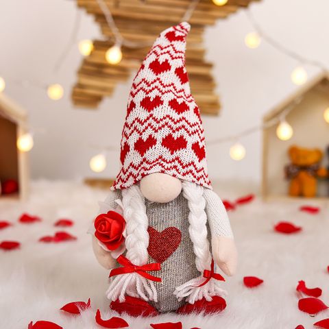 Valentine's Day Cute Cartoon Pp Faux Fur Knit Holiday Daily Ornaments