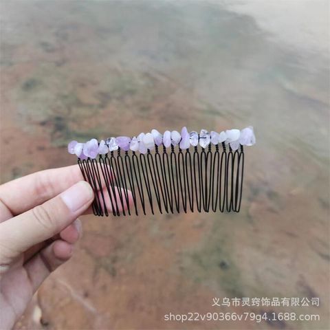 Fashion Geometric Artificial Crystal Handmade Hair Combs