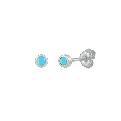 1 Pair Simple Style Solid Color Inlay Sterling Silver Copper Zircon Ear Studs