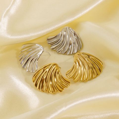 1 Pair Vintage Style Geometric Angel Wings Plating 304 Stainless Steel 14K Gold Plated Ear Studs