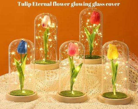 Sweet Pastoral Tulip Plastic Glass Indoor