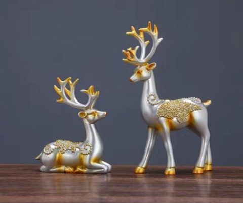 Simple Style Elk Resin Ornaments Artificial Decorations
