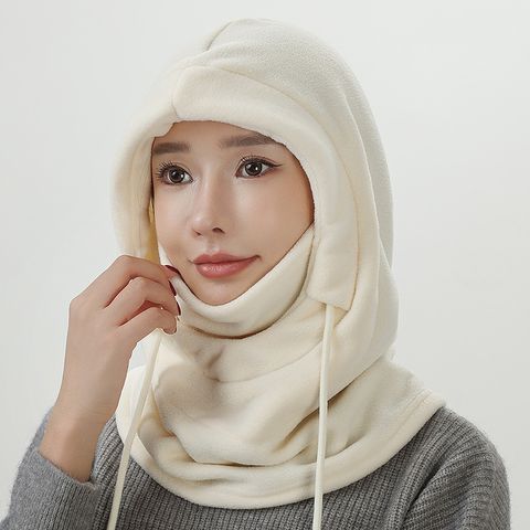 Unisex Simple Style Solid Color Ear Warap Sleeve Cap