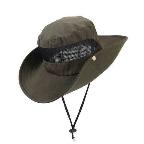 Unisex Simple Style Solid Color Big Eaves Sun Hat