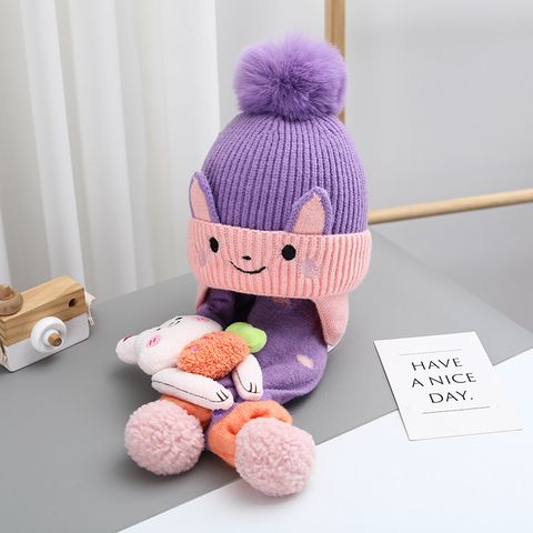Children Unisex Cute Animal Wool Cap