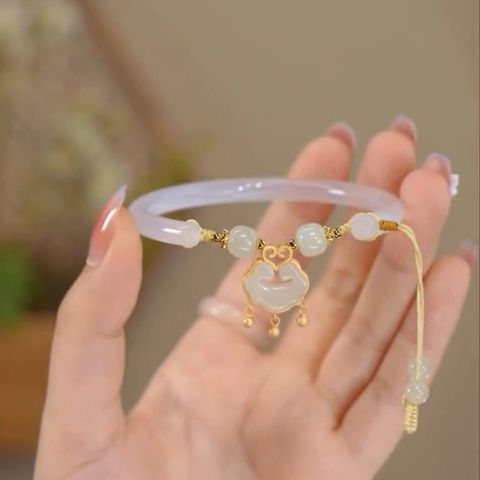 Chinoiserie Geometric Resin Glass Wholesale Bracelets