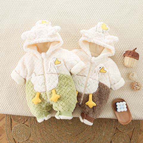 Cute Cartoon Polyester Baby Rompers