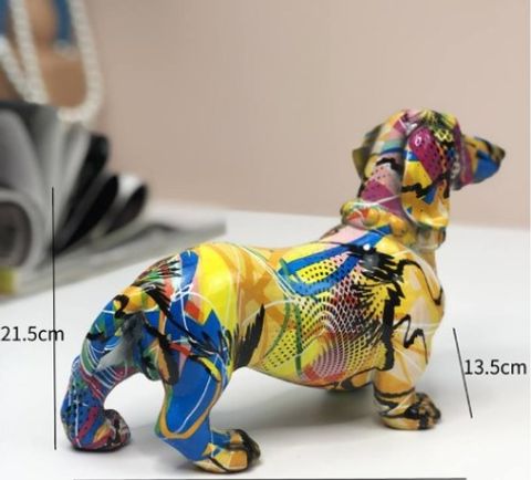 Retro Artistic Dog Synthetic Resin Ornaments Artificial Decorations