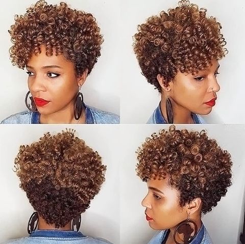 Women's African Style Holiday Weekend High Temperature Wire Long Bangs Short Curly Hair Wigs
