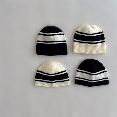 Children Unisex Cute Sweet Stripe Wool Cap