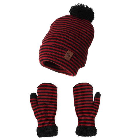 Children Unisex Korean Style Stripe Wool Cap