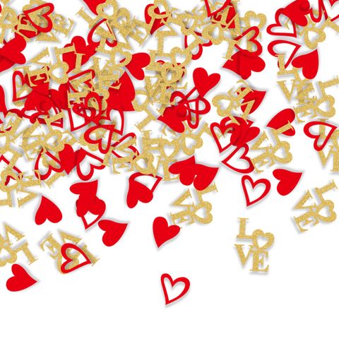 Día De San Valentín Romántico Letra Forma De Corazón Papel Fiesta Festival Papel Picado