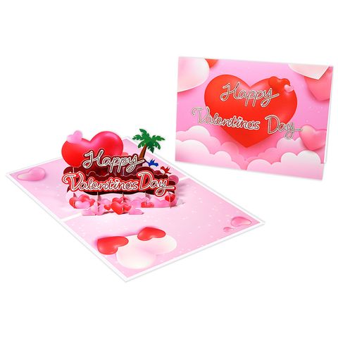 Valentine's Day Sweet Letter Heart Shape Paper Party Date Festival Card