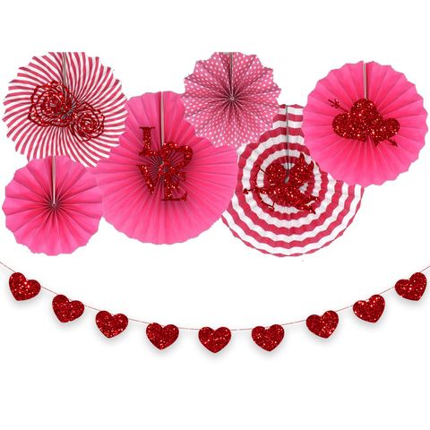 Valentine's Day Cartoon Style Classic Style Letter Heart Shape Paper Party Decorative Props