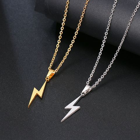 Streetwear Lightning 201 Stainless Steel Plating Valentine'S Day Women's Pendant Necklace