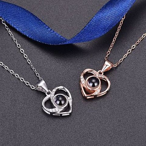Casual Streetwear Heart Shape Copper Valentine's Day Couple Pendant Necklace