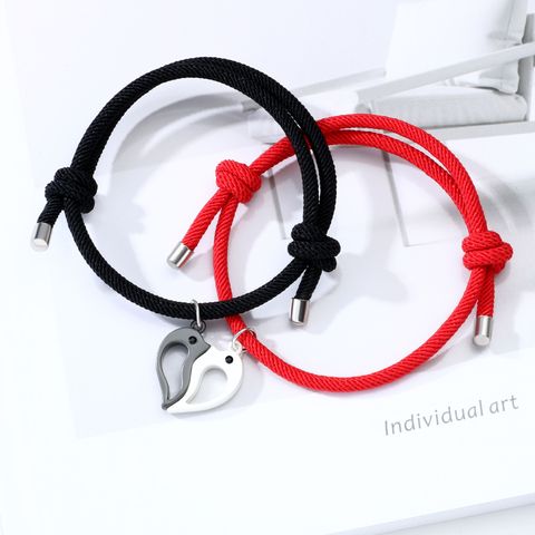 Elegant Simple Style Dolphin Alloy Plating Valentine's Day Couple Bracelets