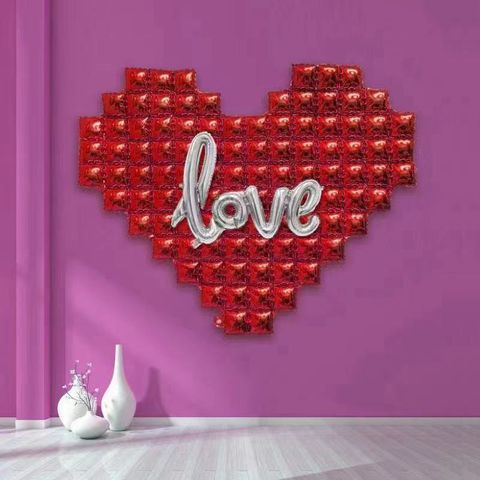 Valentine's Day Romantic Letter Heart Shape Aluminum Film Party Festival Balloons