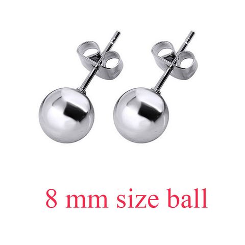 1 Pair Basic Solid Color Plating 304 Stainless Steel 18K Gold Plated Ear Studs