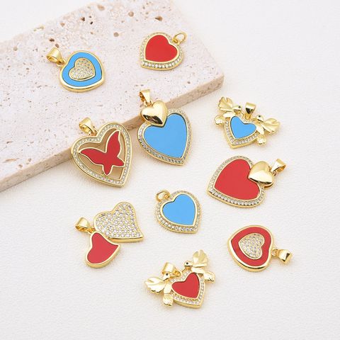 Basic Animal Heart Shape Copper Plating 18k Gold Plated Jewelry Accessories