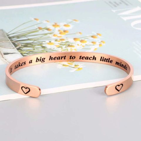 Casual Elegant Classic Style Letter 316L Stainless Steel  Bangle In Bulk
