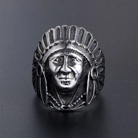 Vintage Style Ethnic Style Classic Style Portrait Stainless Steel None None Unisex Rings