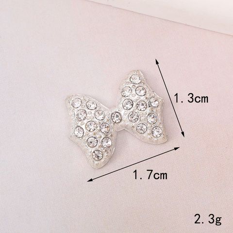 Sweet Bow Knot Metal Plating Inlay Artificial Pearls Artificial Diamond Jewelry Accessories