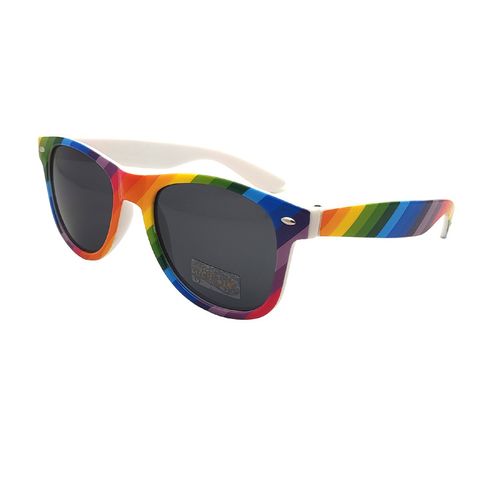 Retro Rainbow Pc Square Full Frame Women's Sunglasses