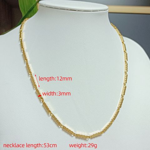 Casual Hip-hop Geometric Titanium Steel Plating 18k Gold Plated Necklace