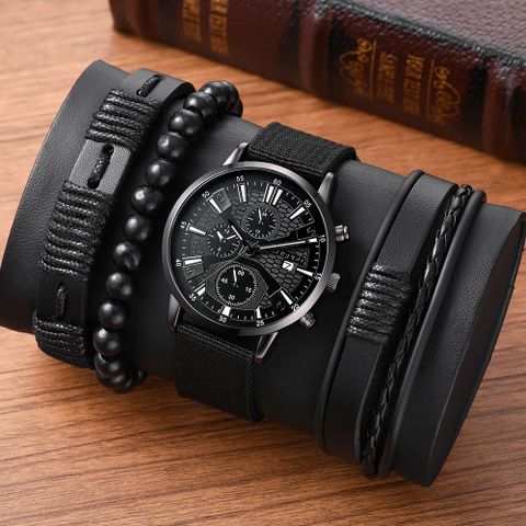 Casual Geometric Buckle Quartz Men's Watches