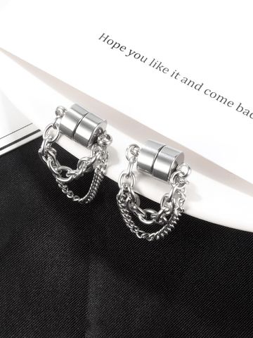 1 Pair Hip-Hop Simple Style Chain Stainless Steel Gold Plated Ear Cuffs