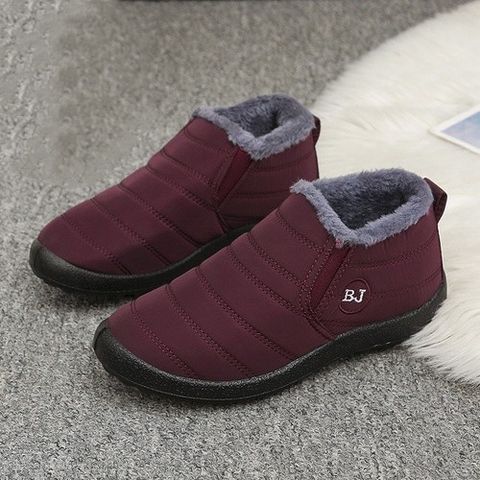 Unisex Casual Basic Solid Color Round Toe Cotton Shoes
