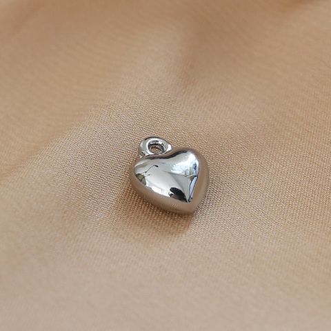 10 Pcs/package Simple Style Heart Shape Resin Plating Jewelry Accessories
