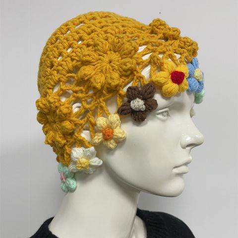 Frau Vintage-stil Pastoral Blume Künstliche Wolle Schal