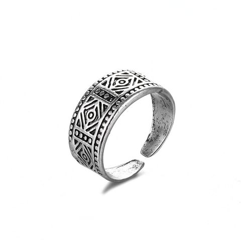 Vintage Style Geometric Alloy Plating Unisex Open Rings