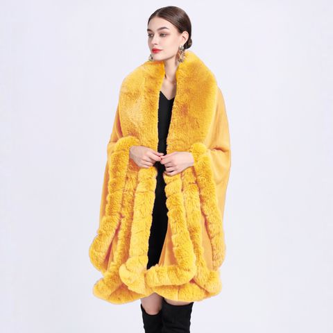 Women's Streetwear Solid Color Imitation Cashmere Shawl
