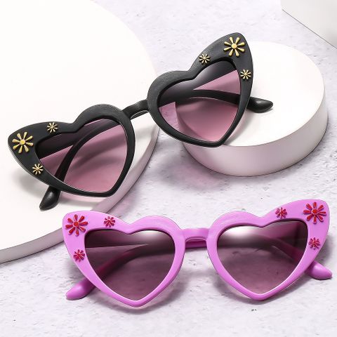 Cute Funny Heart Shape Ac Special-shaped Mirror Full Frame Kids Sunglasses