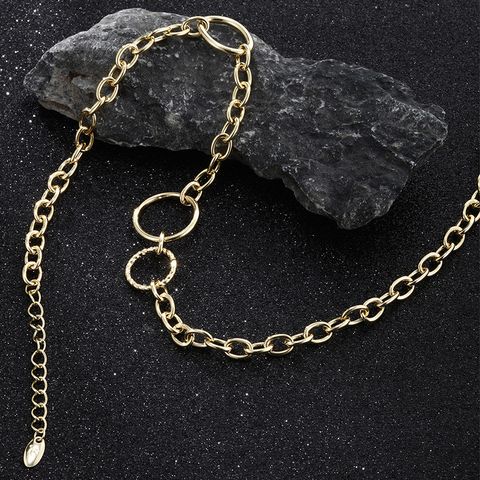 Vintage Style Xuping Geometric Circle Oval Alloy Copper Alloy Irregular Plating Chain 14k Gold Plated Women's Choker